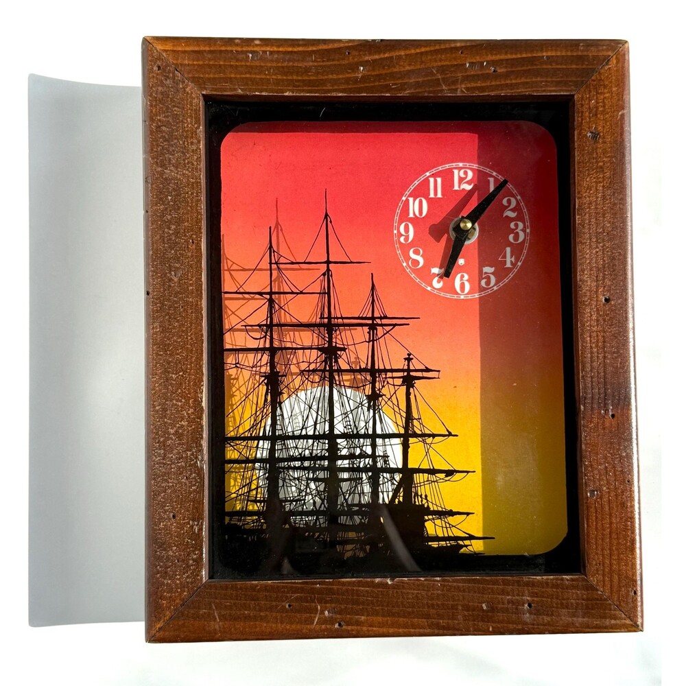 Mod Nautical Sunset Clock, Mod Wall Decor - Picture 8 of 16